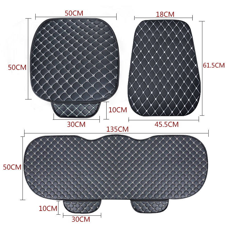 Ghế Ngồi Xe Hơi PU Leather Thoáng Khí Chống Trượt Đệm Trước Và Sau Ghế Ngồi Ô Tô Bảo Vệ