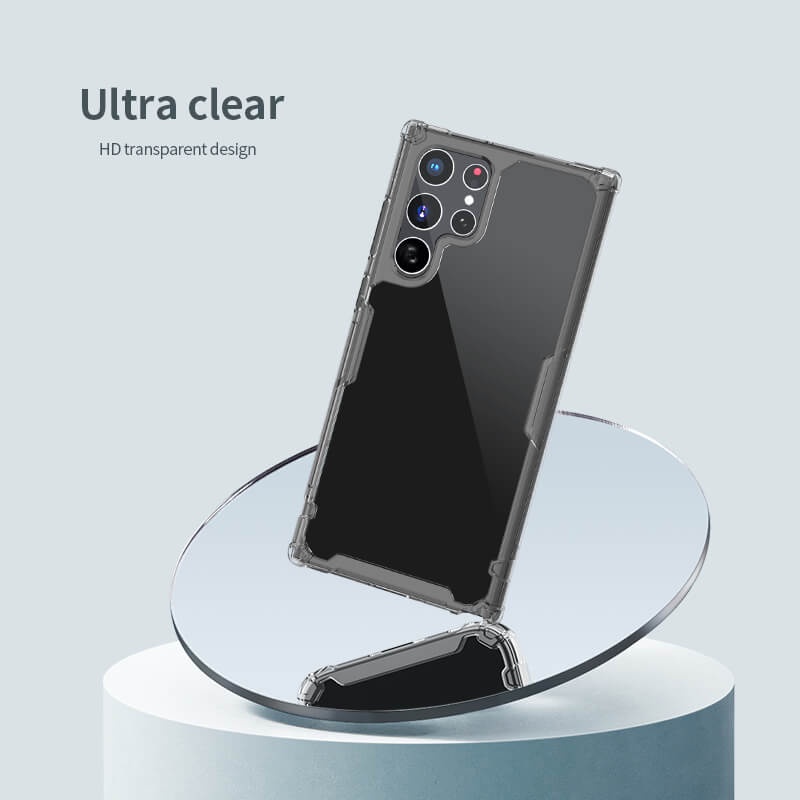 Ốp lưng trong suốt Nillkin Nature TPU Pro cho Samsung galaxy S22 , S22 Plus , S22 Ultra lưng cứng viền dẻo chống ố vàng