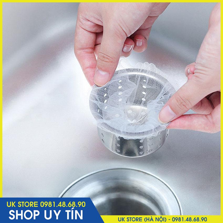 Combo 100 Túi Lọc Rác Bồn Rửa Chén Bát Dạng Chun Ôm