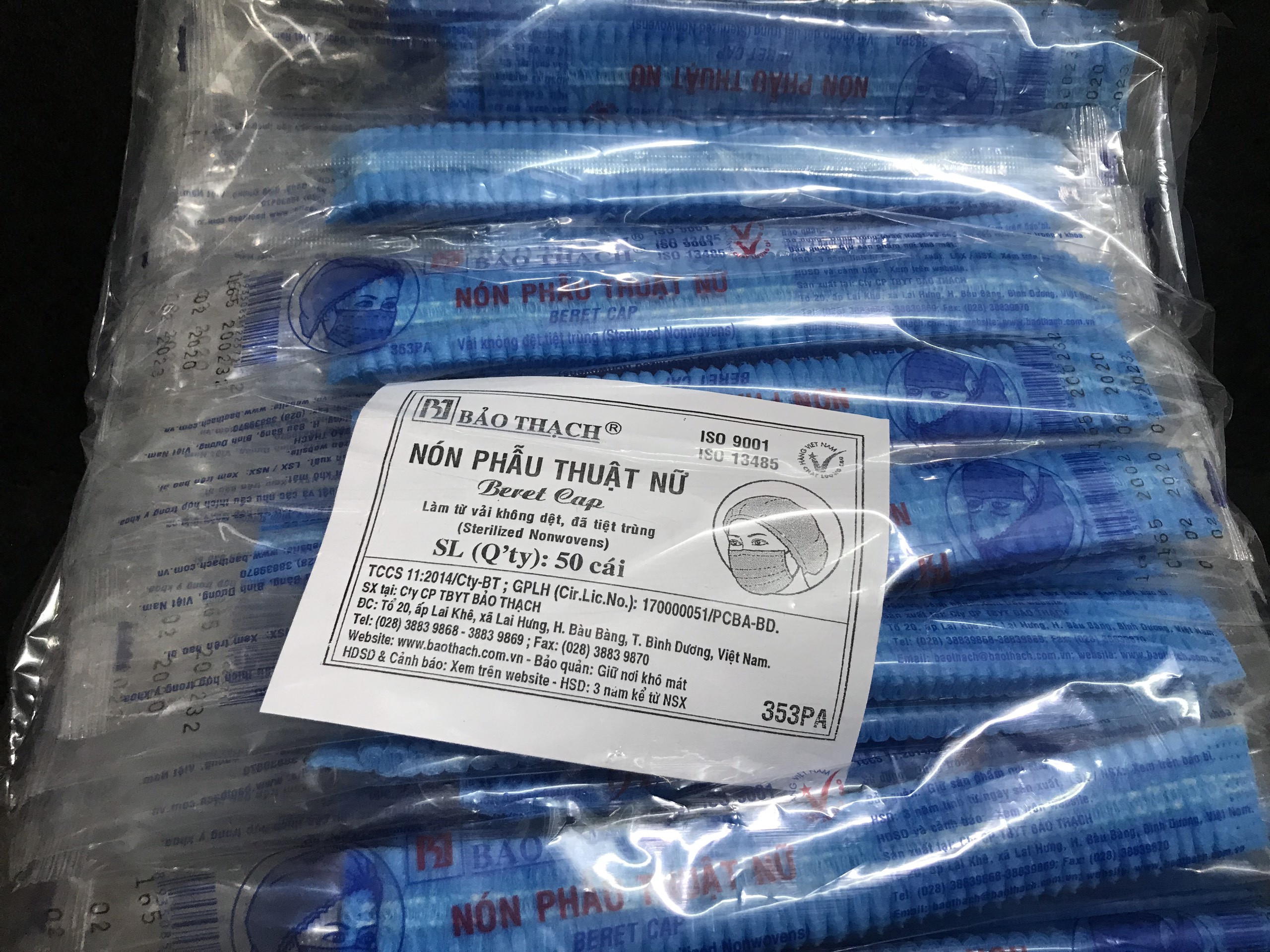 Nón phẫu thuật con sò nữ (Gói 50 cái)