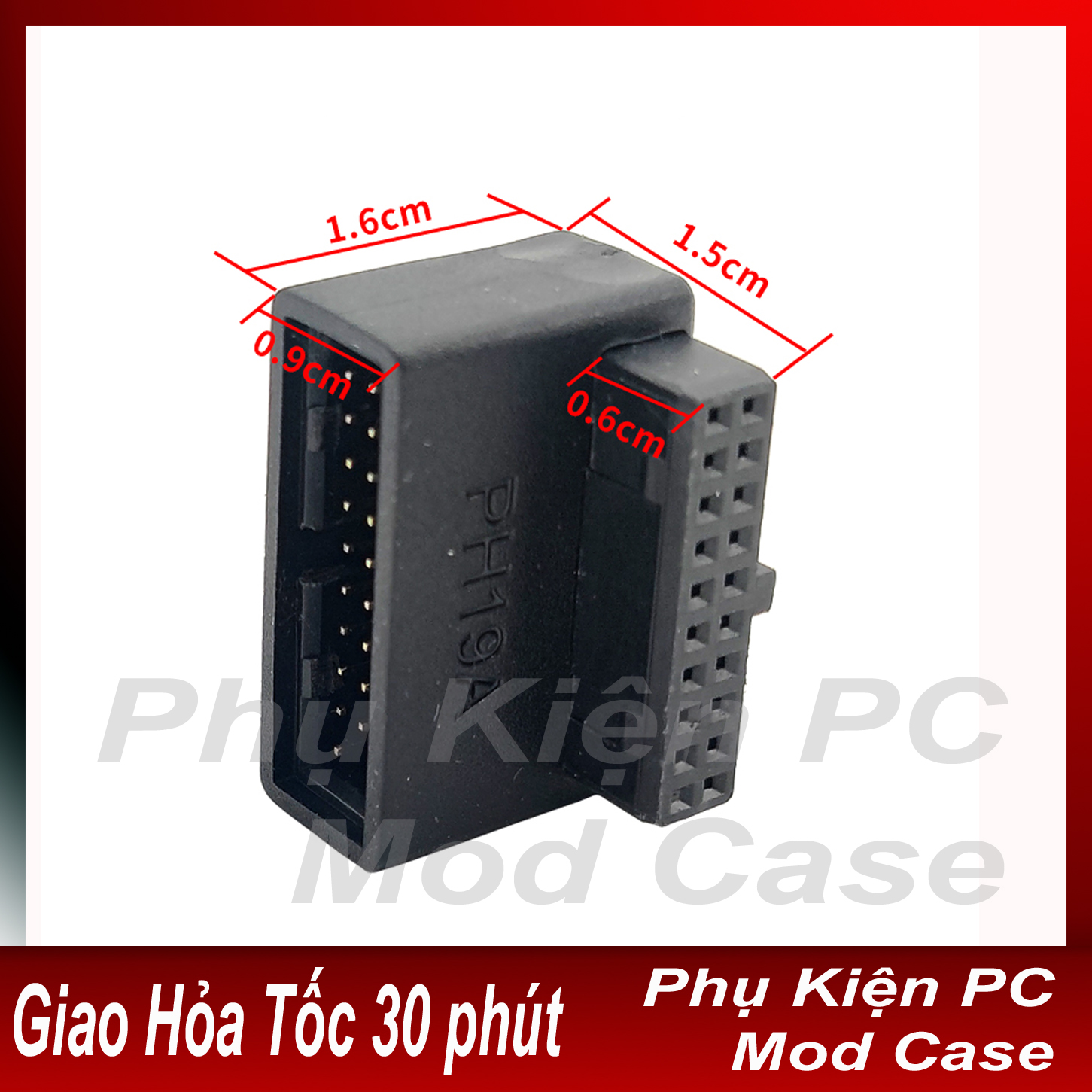 Cầu bẻ góc USB 3.0 19Pin 90 độ