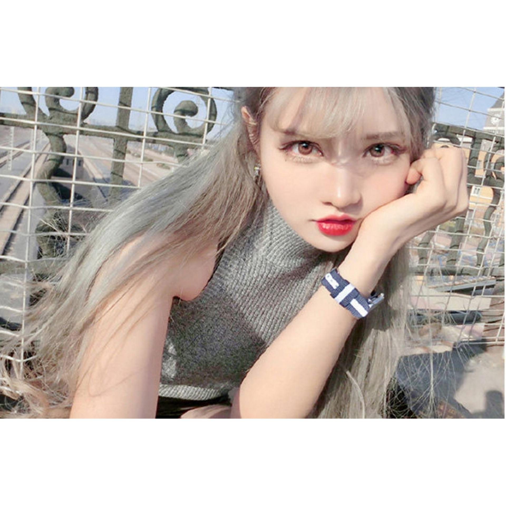 Bộ Tóc Dài Mái Thưa Bạch Kim MHS23