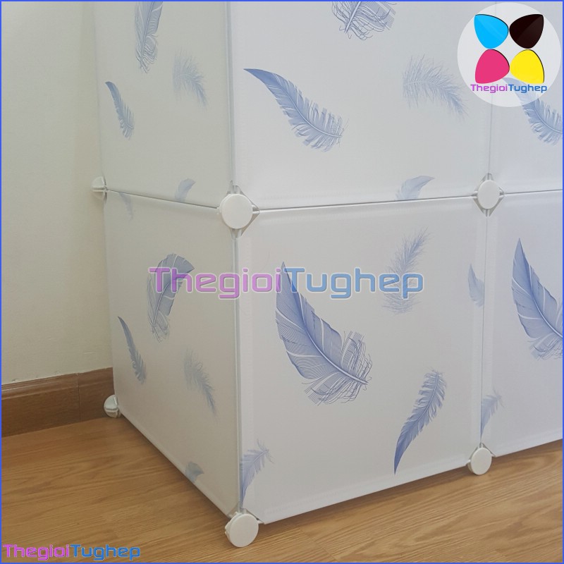Tủ nhựa ghép 6 ô (sâu 47cm hình lông vũ)
