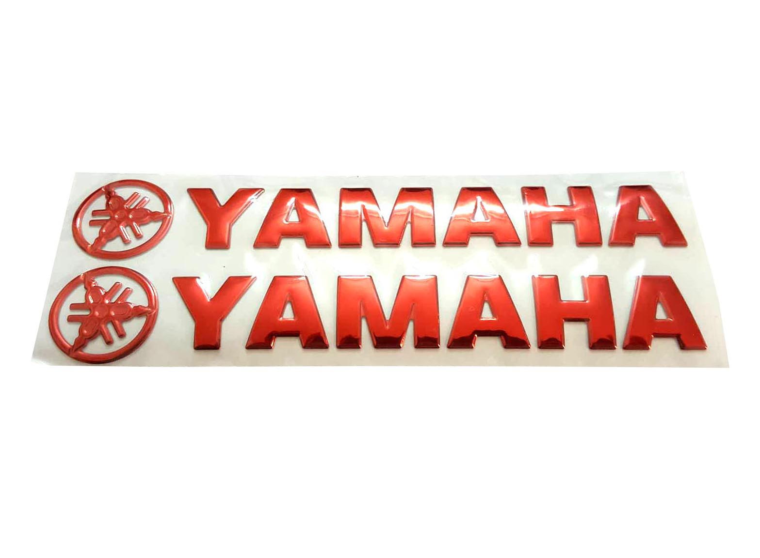 Bộ 2 miếng dán nổi chữ Yamaha (Bạc)