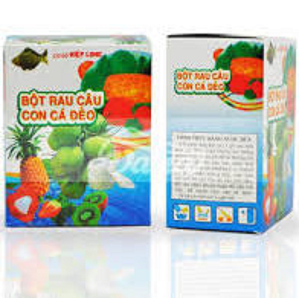 rau câu con cá dẻo - gói 12g