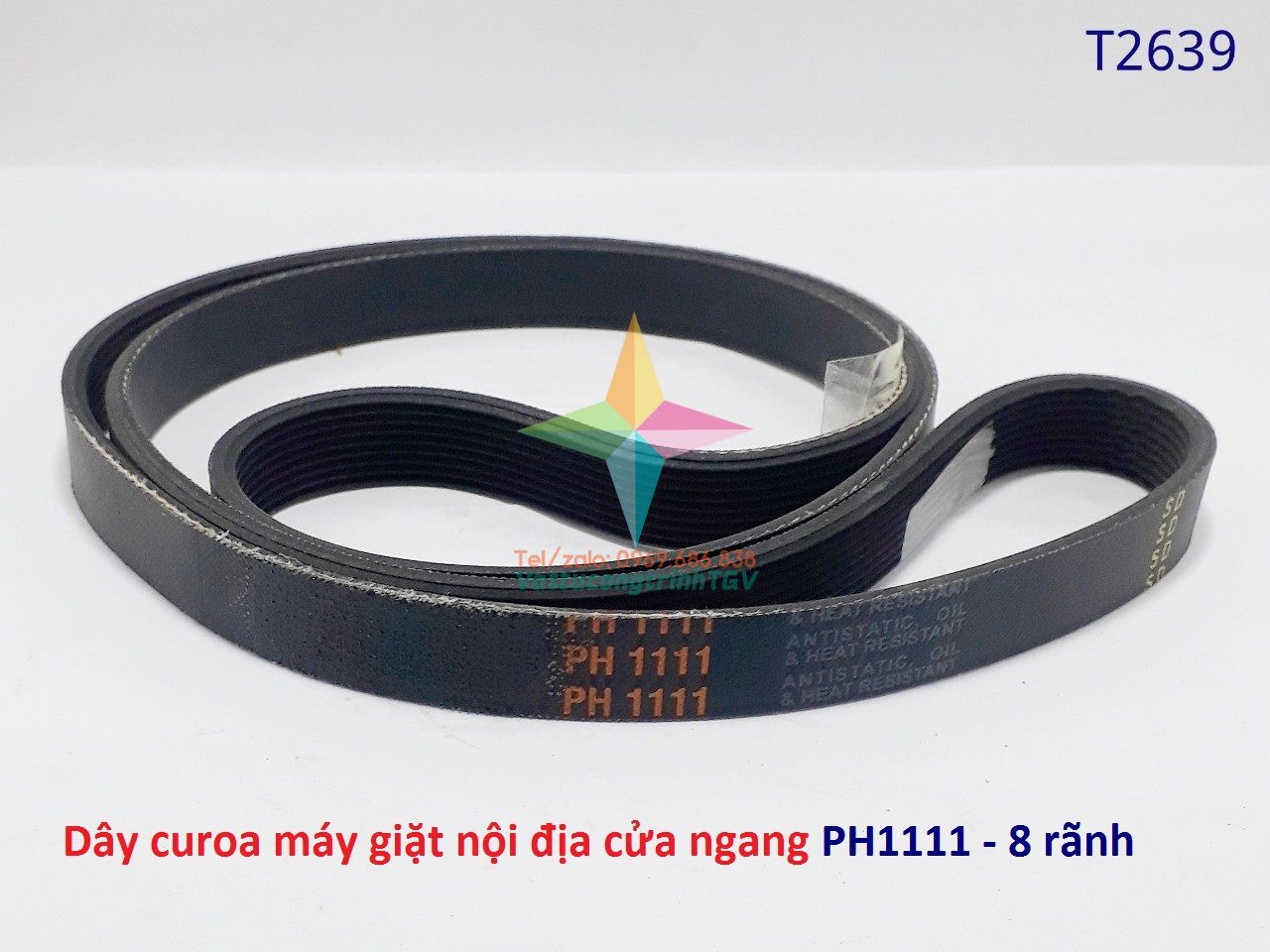 Dây curoa máy giặt cửa ngang nội địa - PH1111 - 8 rãnh