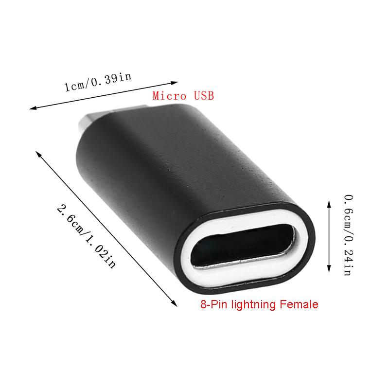 8 Pin Lightning Female to Micro Usb Male Adapter For Android Phones |  