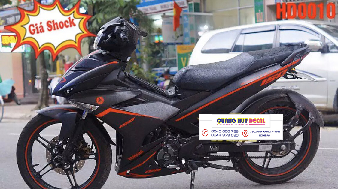 Tem trùm ex 150 đen chỉ đỏ - Độ dán team trùm decal xe máy ex 150 đen chỉ đỏ - Team trùm decal xe máy ex 150 rẻ đẹp và chất