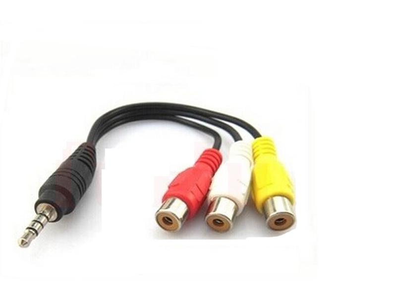 (HCM) Dây chuyển từ jack 3.5 ly sang 3 đầu bông sen cái-C22