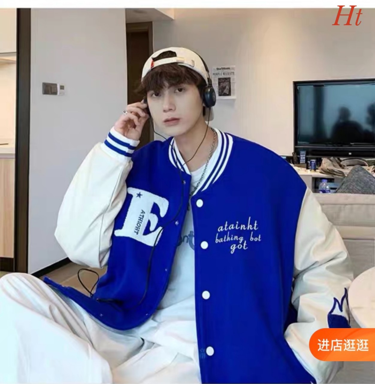 [FREESHIP] Áo Khoác Bomber nỉ Chữ E lửa tay,ht