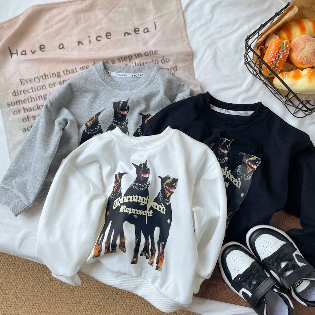 Áo nỉ cổ tròn Repesent cho bé , áo sweater trẻ em unisex , TP KIDs