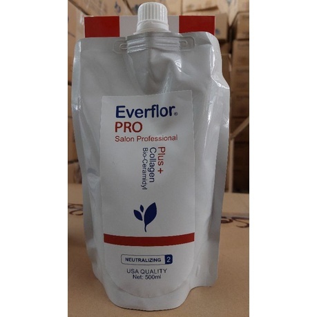 Kem duỗi tóc Everflor Nano dạng túi 500ml (số 1+2)