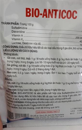 THUOC DAC TRI CẦU TRÙNG BIO-ANTICOC 100gr