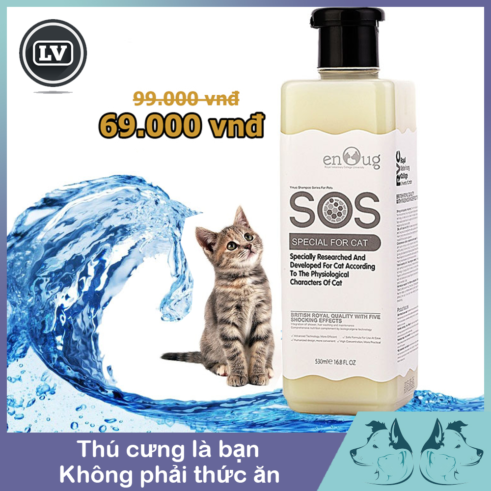 [CHÍNH HÃNG] Sữa Tắm SOS Cho Mèo 530ml - Phụ Kiện Thú Cưng Long Vũ