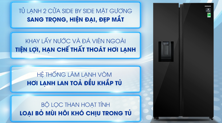 [TRẢ GÓP 0%] Tủ lạnh Samsung side by side RS64R53012C/SV 660L (Giá áp dụng giao tại HN, HCM& các tỉnh liên hệ shop)