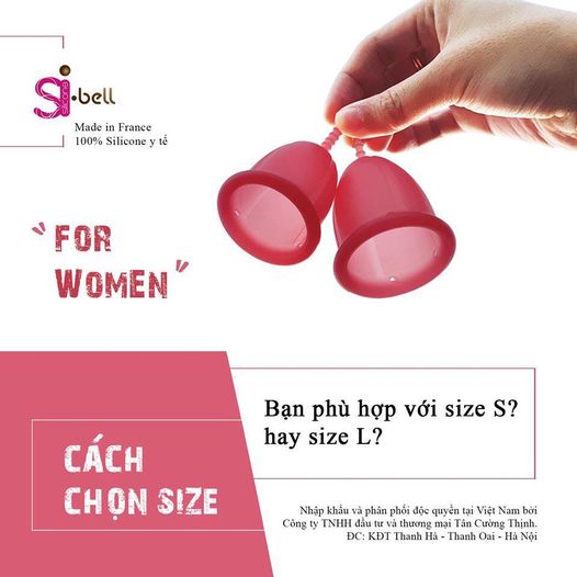 (Tặng Cốc tiệt trùng cao cấp, Túi giấy) Cốc Sibell cup hàng nhập khẩu từ Pháp, có 2 size, tem mác đầy đủ