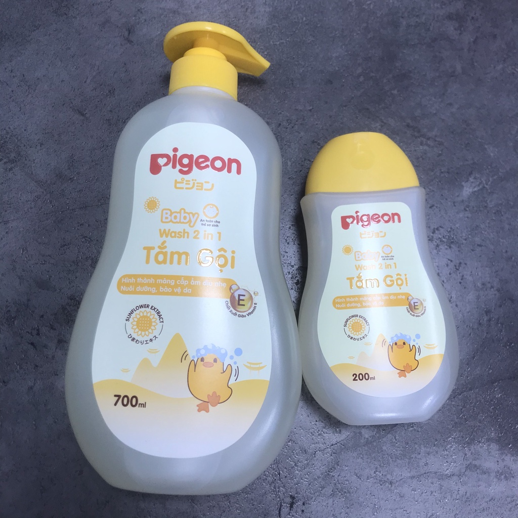 Dầu tắm gội cho bé PIGEON Baby Wash 2in1 Hoa Hướng Dương 200-700ML