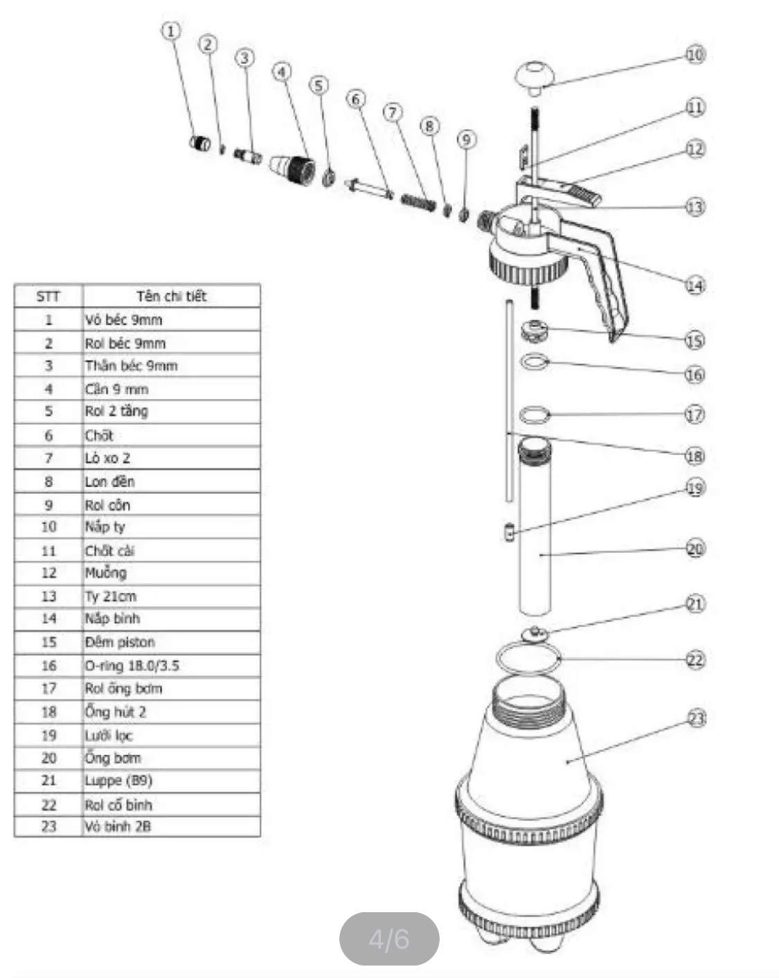 BÌNH XỊT NƯỚC TƯỚI CÂY PHUM XỊT HÓA CHẤT DUDACO 2 LÍT