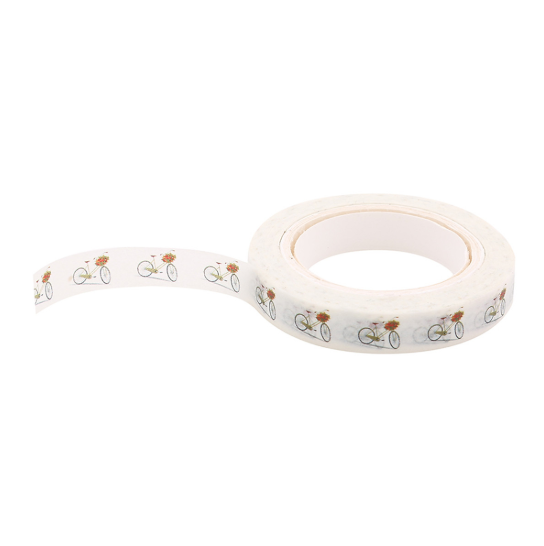 [HCM]Băng Keo Giấy Trang Trí Washi Tape - Bicycle
