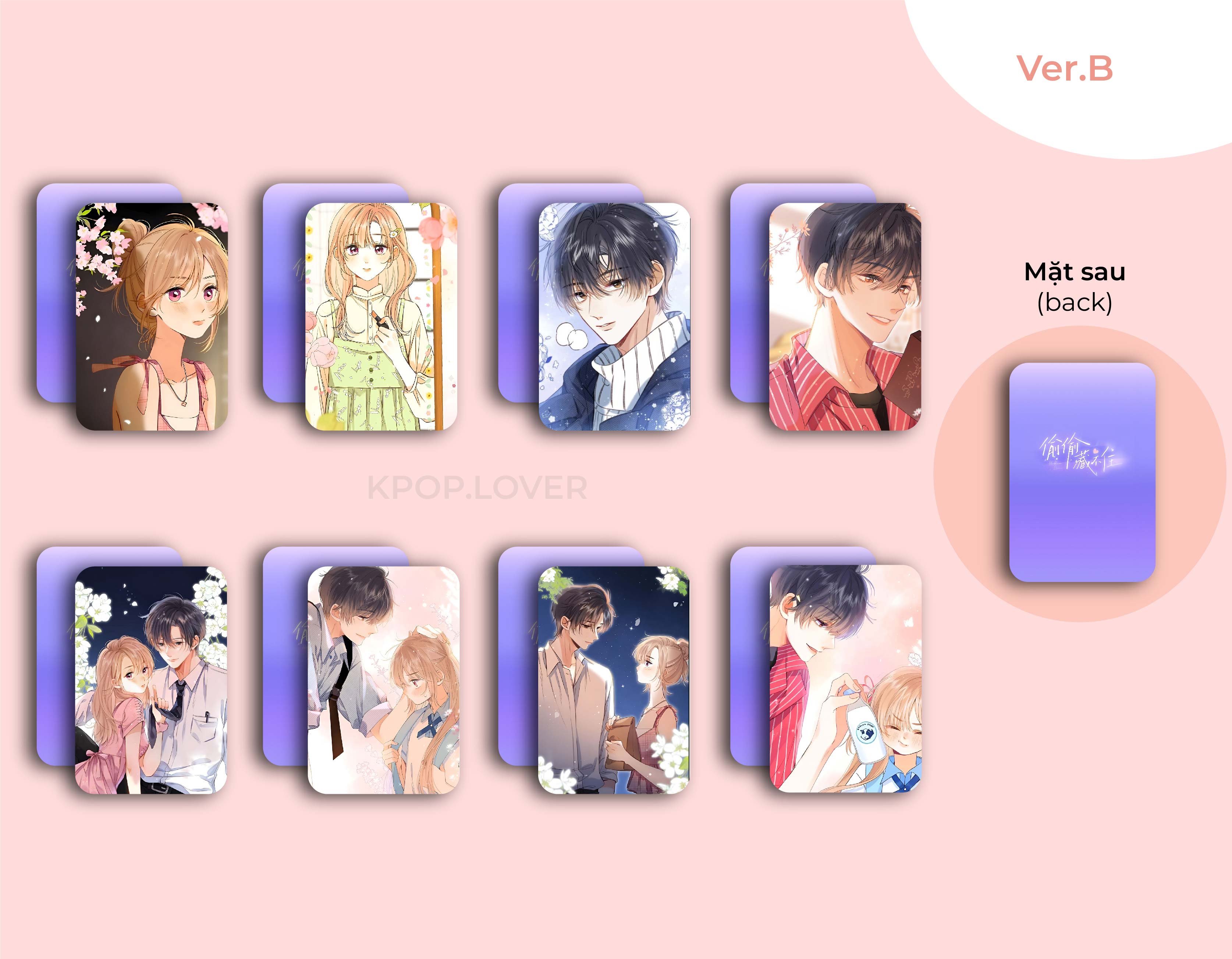 SET 8 CARD BO GÓC Tình Yêu Thầm Kín