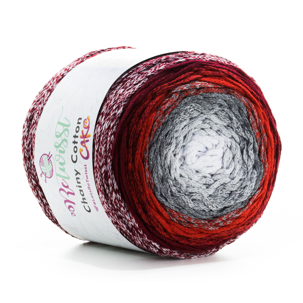 Cuộn len sợi dệt cotton tái chế Retwisst Recycled Chainy Cotton Cake 250gr