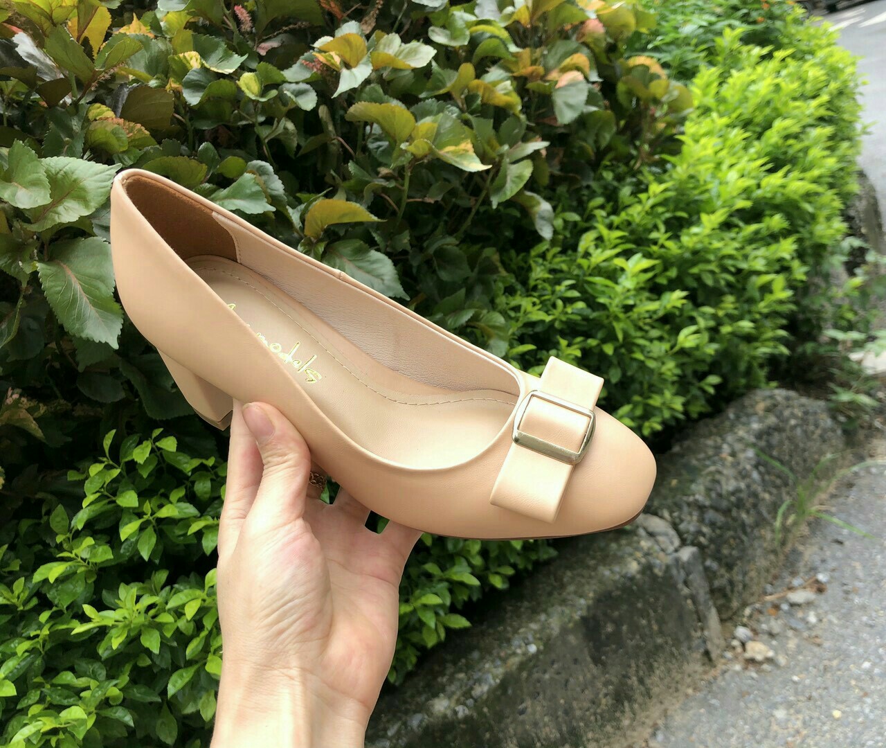 Giày cao gót 5 phân mũi vuông gót trụ