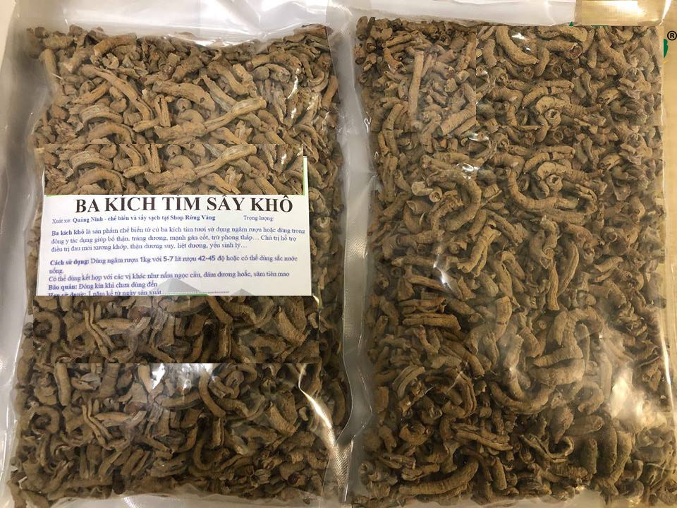 300 gam BA KÍCH TÍM  chế biến sấy khô sạch, tăng cường sức khỏe, không chất bảo quản, an tâm sử dụng