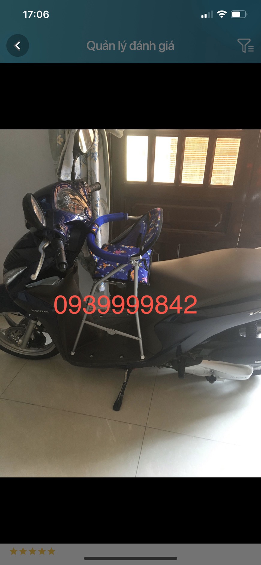 [HCM]Ghế ngồi xe máy tay ga Vision cho bé