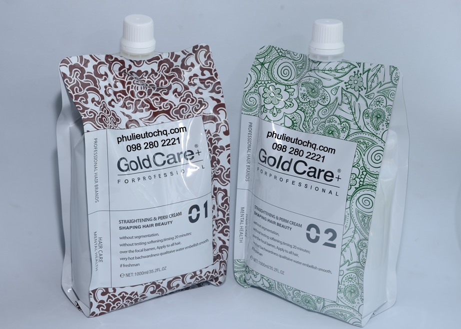 Thuốc duỗi tóc gold care 2 túi x 1000ml