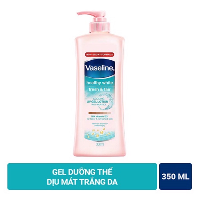 Gel Dưỡng Thể Vaseline Healthy White Fresh & Fair Dịu Mát Trắng Da 350ml