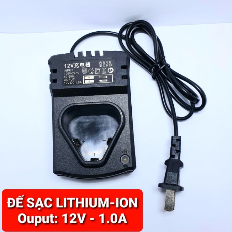 Đế sạc pin 12v - sạc pin 12v máy khoan pin