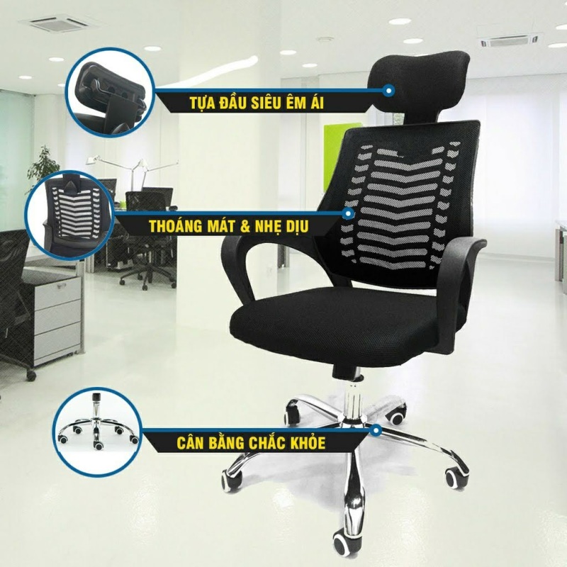 Ghế văn phòng cao cấp PL5003 Nhập khẩu giá rẻ
