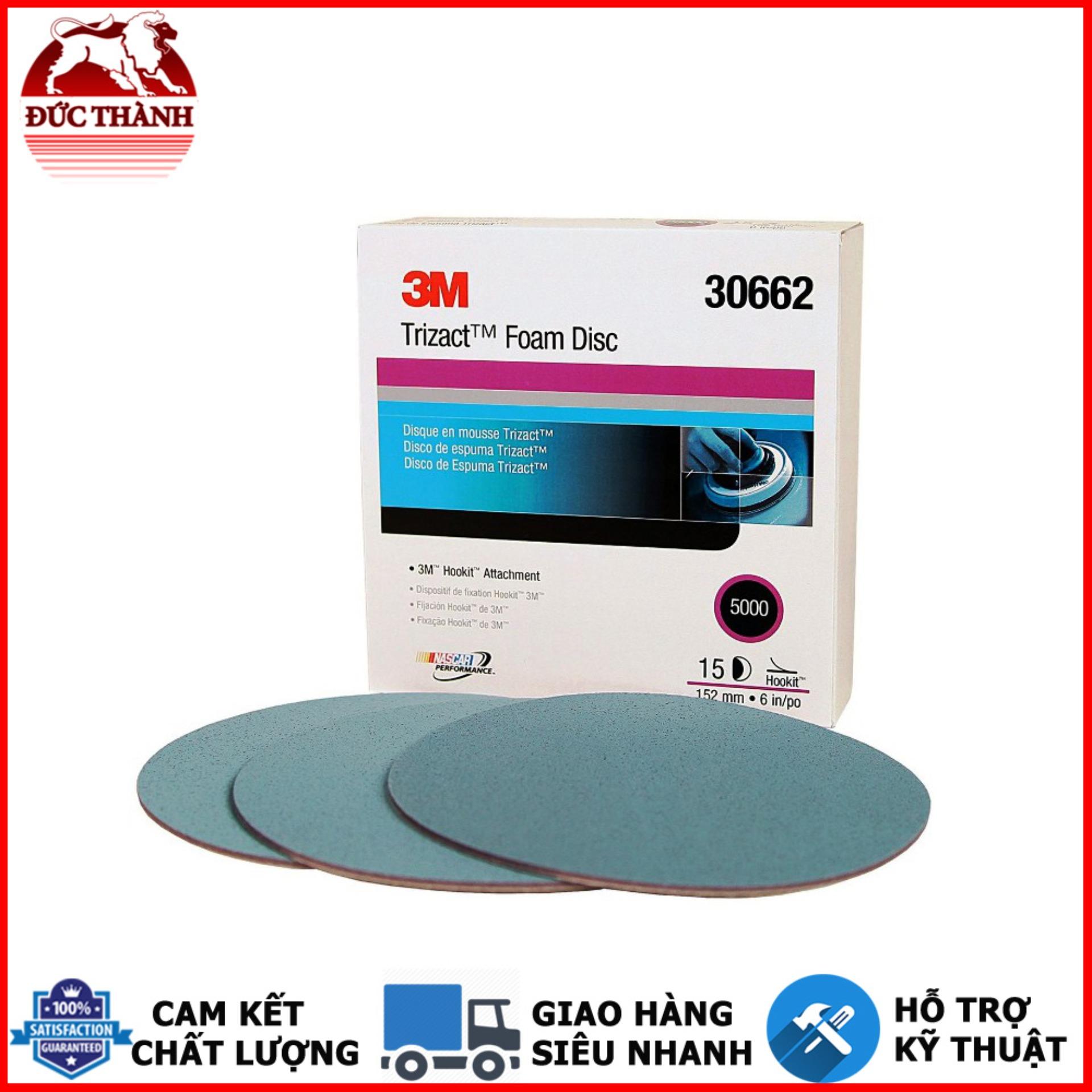 Giấy nhám đĩa 6in siêu mịn trizact foam disc p5000 30662 152mm
