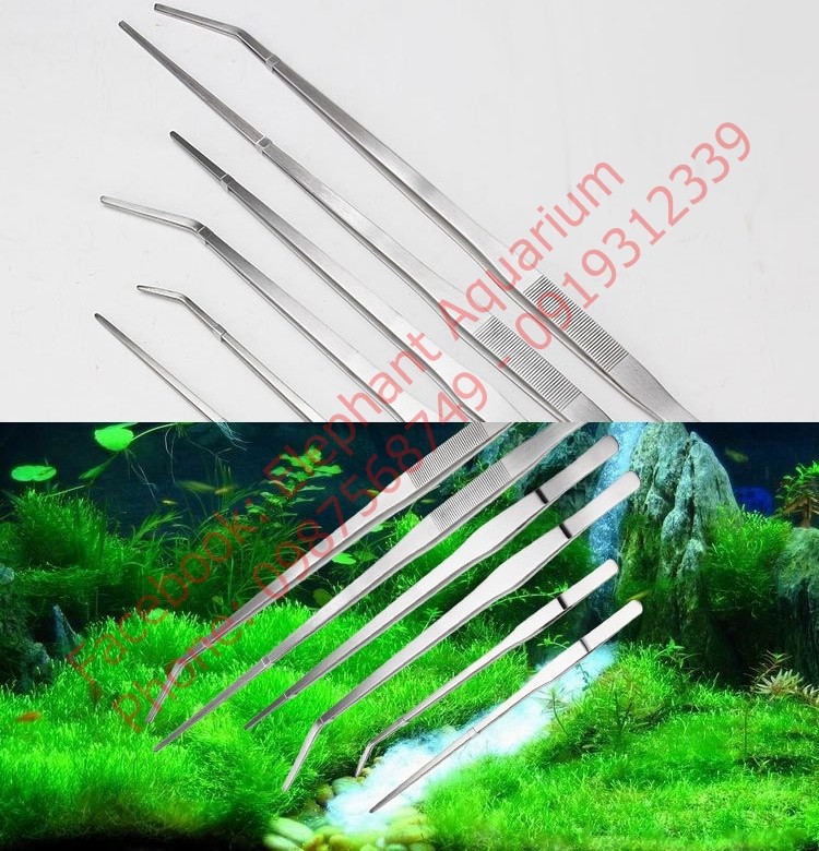 Nhíp trồng cây thủy sinh, gắp thức ăn mũi thẳng, cong dài 28, 38, 48cm