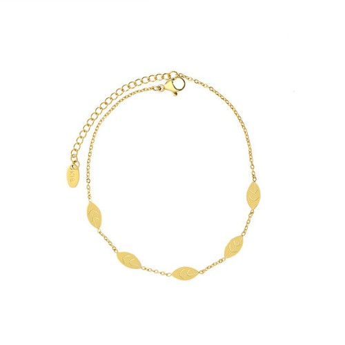 Lắc Chân Chiếc Lá Titan Ko Đen TT 3543