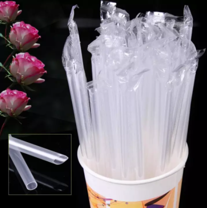 Ống hút (Trân châu, sinh tố) trắng có màng bọc (gói 500gram)