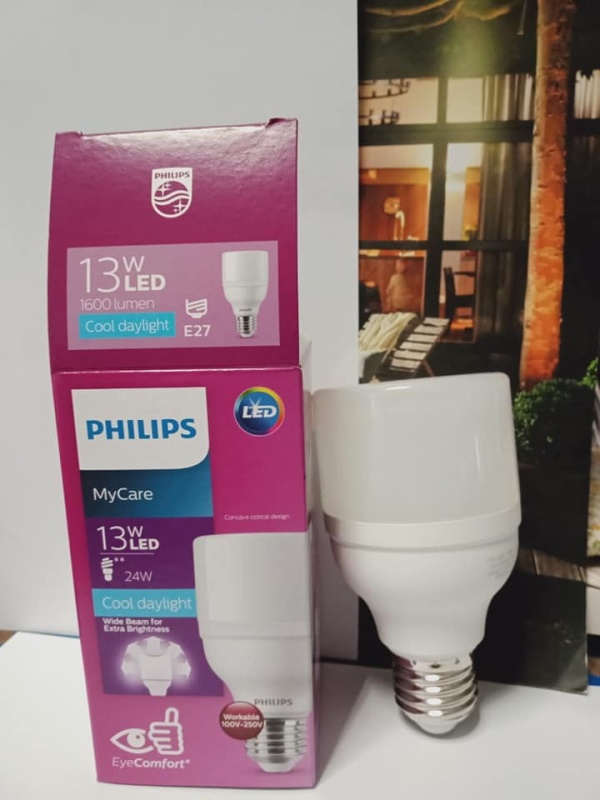 Bóng led mycare bright 13W trắng, vang Philips