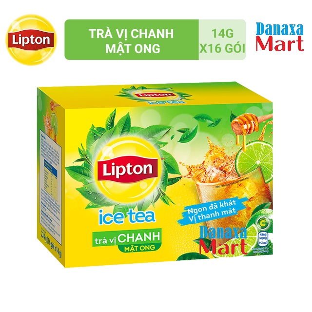 Trà Lipton Ice Tea vị Chanh Mật Ong (Hộp 16 gói x 14g)