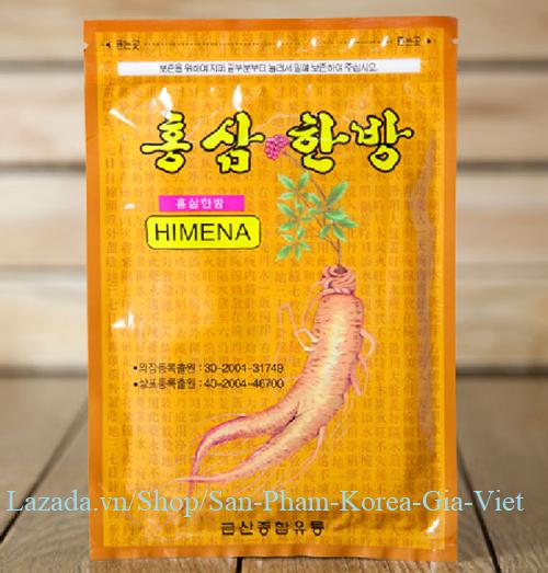 Miếng Dán Himena Korea Hồng Sâm Trị Nhức Mỏi (20 miếng)