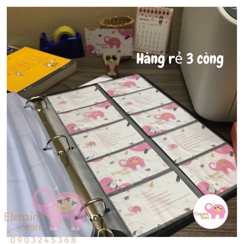 Sổ đựng lomo card, visit card bìa da 600 card