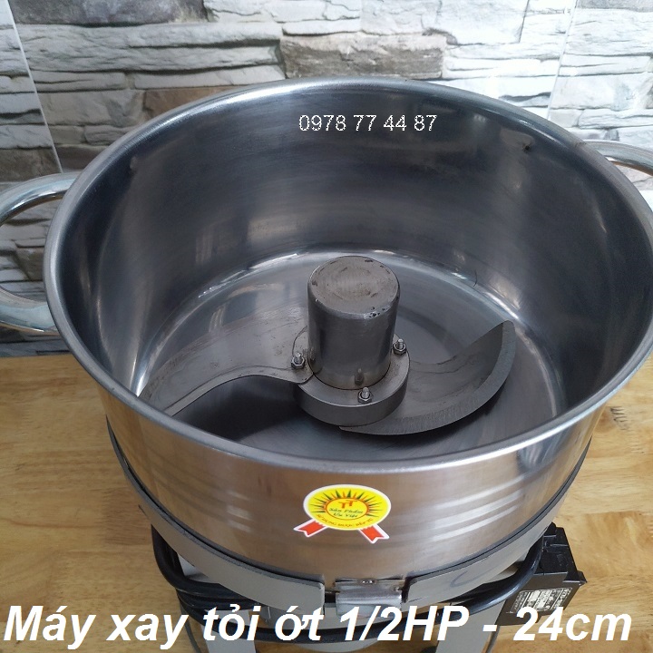 Máy xay tỏi ớt 1/2HP nồi tháo rời dễ dàng vệ sinh 24cm
