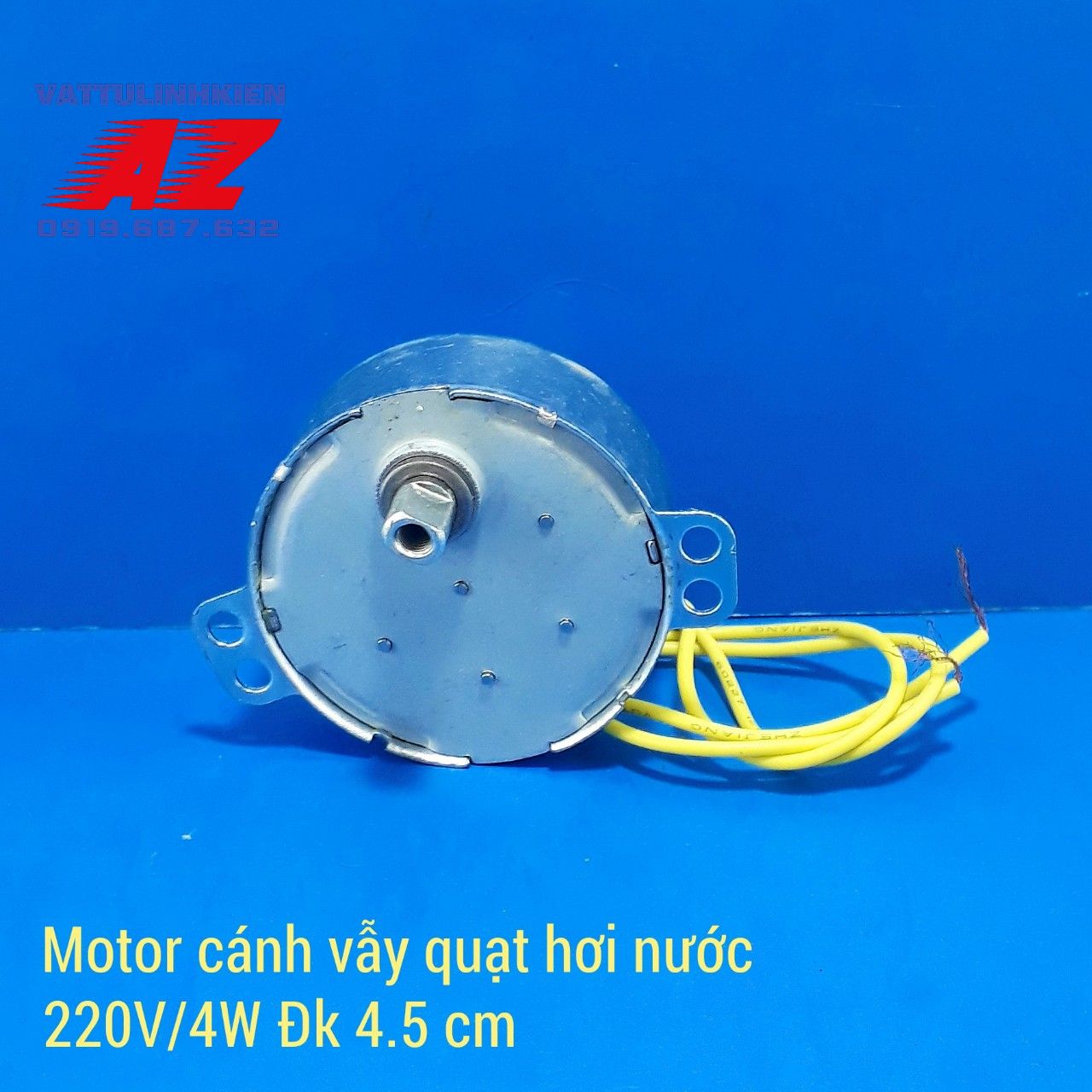 Motor cánh vẫy quạt  hơi nước ĐK 45mm, 220V/4W, 2.5/3rpm, trục to