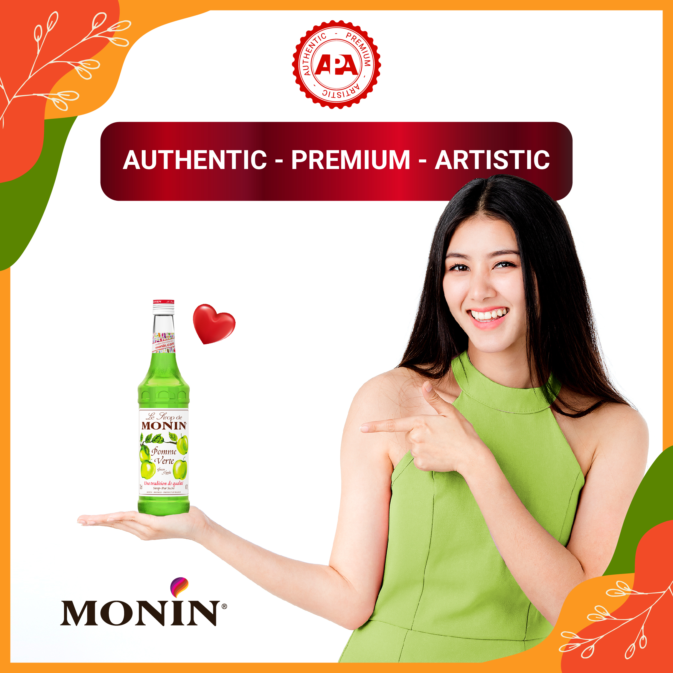 Siro Táo Xanh MONIN - 700ML