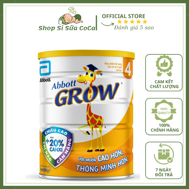 Sữa bột Abbot Grow số 4 900gr (Date t8/2025)