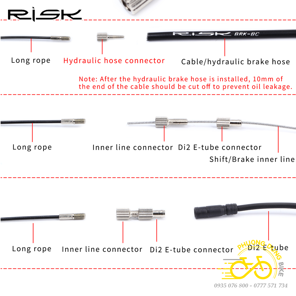 Bộ dụng cụ luồn dây âm trong khung xe đạp RISK RL217