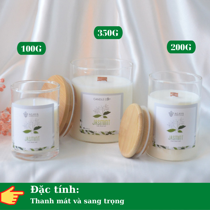 Nến Thơm an toàn Candle Cup AGAYA - MÙI JASMINT
