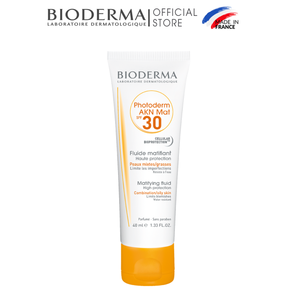 Kem chống nắng dành cho da hỗn hợp, da dầu và da mụn Bioderma Photoderm AKN Mat SPF30 - 40ml cao cấp