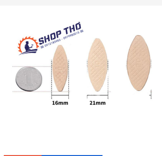 Mộng Bánh Quy liên kết gỗ cỡ 0, 10, 20 ( Túi 100 Miếng )