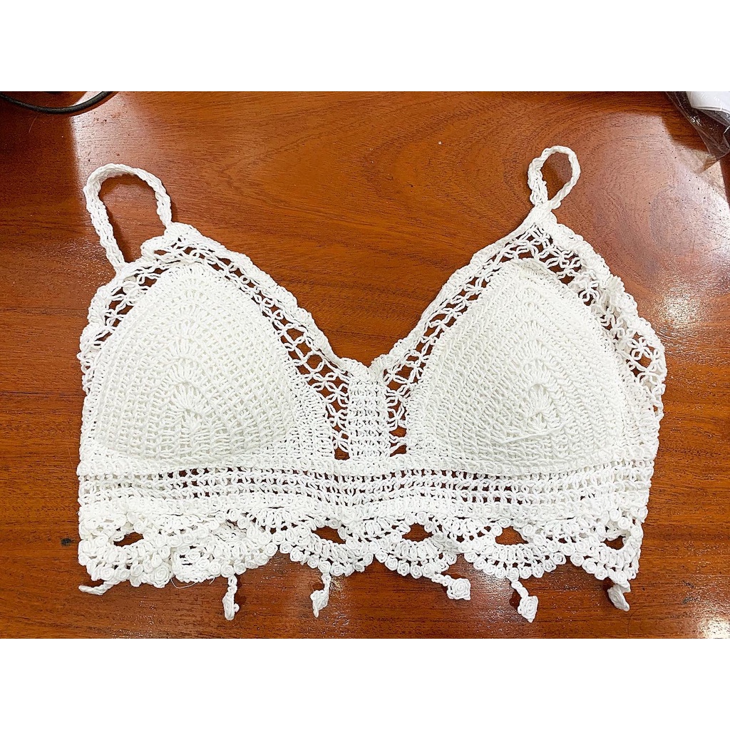 Áo bikini len móc lẻ dễ dàng mix quần