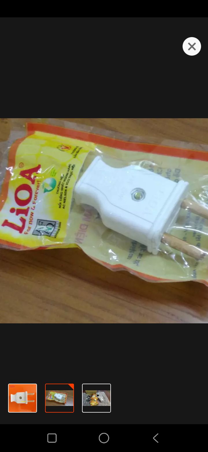 02 Phích Cắm Điện Lioa Chân Cắm Nhỏ Ø4